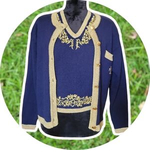 1990 Eagle's Eye Cardigan Vest  Set